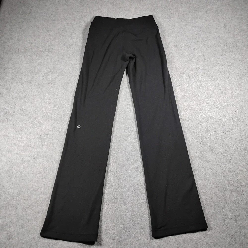 Lululemon Black Groove Pant Flare Leg Yoga Activewear Pants Womens Size 4